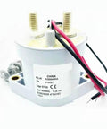 Heavy Duty High Voltage Contactor EV200AAANA 1618002-7 12-24V Automotive Relay with red and black wires, sturdy design.