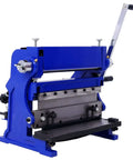 Side view of 12 Inch 3 In 1 Sheet Metal Machine that shears bends and rolls for DIYers and pros, 20 gauge capacity, 90 degree bend angle