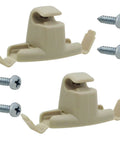 2 beige interior sun visor hook clip brackets with screws for BMW E46 323i 323Ci 325i 325Ci 325xi M3, replacement 2 pack OEM 51168243575