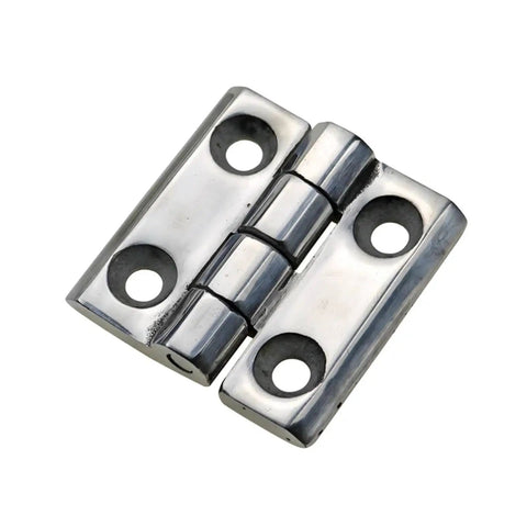 Heavy Duty Thickened Gate Hinges For Industrial Automation Motor Equipment Hardware Pro Grade Reinforced Steel Fittings 60X60X8mm single hinge, shiny metal finish.