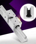 Rock Solid SBR12 Linear Guide Rail Kit 200mm Set with 4 SBR12UU sliding blocks and 2 rails for CNC lathes and DIY projects