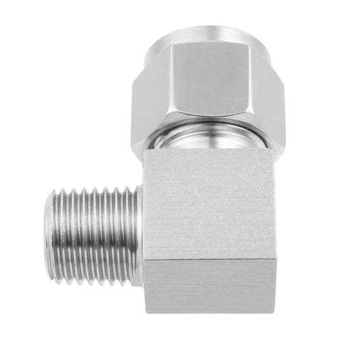 Yoebor stainless steel 304 compression tube fitting, 90-degree male elbow, 3/8 in OD x 3/8 in NPT, pack of 2.