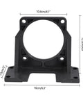 Heavy Duty Gear Motor Mounting Bracket For 110V 180W Through 370W Single Phase Motors Aluminum Alloy Black Mount Triangular Reinforced Side Plates Great For DIY Projects Home Workshop Model Makers, 16x12.5cm