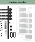 Double Bypass Barn Door With Frosted Glass And White Waterproof PVC Finish Includes Six Point Six Feet Track Hardware Kit Premium MDF Panels components