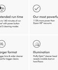 Info on Gen5 Outsize Cordless Vacuum with 250AW Suction, Three Power Modes, extended runtime, large format, and LED illumination