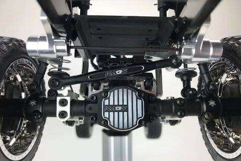 Kaos Panhard Bar And Steering Tie Rod Set For DL-Series F450 SD RC Cars 57mm CNC Aluminum Black Upgrade Kit 3-Piece Precision Steering Linkage To Improve Handling Rugged Heavy-Duty Aluminum Build For Realistic Performance, underside RC truck steering linkage