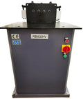 Heavy Duty Electric Ring Roll Bender For Steel Fabrication, 220V 1.1kW Motor controls and panel view from the front.