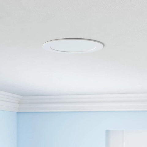 Ceiling view of Canless 6 Inch LED Recessed Light With Color Changing RGBW Downlight 13W 1000lm Dimmable 2700K To 6500K Smart WiFi Bluetooth Voice Control