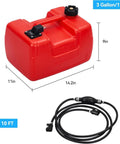 Portable Boat Gas Tank 3 Gallon 12L With Transfer Hose And Gauge For Outboard Engine Yacht And Fishing Boat Durable Marine Tank