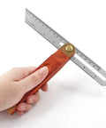 Premium 9 Inch T Bevel Angle Finder With Solid Wooden Handle And Rustproof Stainless Steel Blade in use.