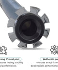 Close-up of Upper Seat Post With Pin 1 Inch Diameter Replacement Part For Elite Traveller Standard LR Plus Plus HD Ultra X.