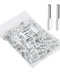 AWG22 Wire Ferrules Set 1000 Pcs Insulated Terminal Ends for Electric and Industrial Wiring, brass nylon connectors in package