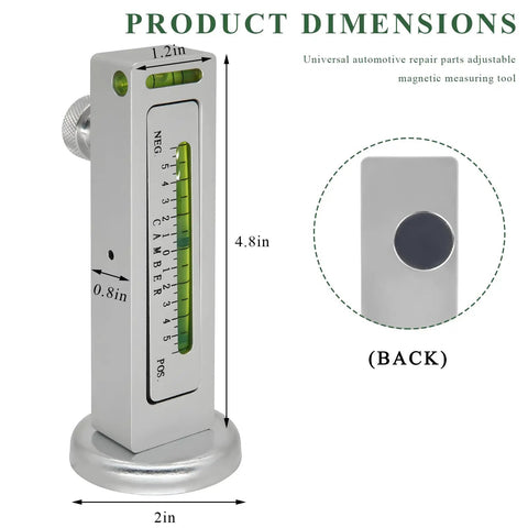 Adjustable Magnetic Wheel Alignment Gauge And Camber Caster Measurement Tool With Super Strong Magnetic Base That Takes The Guesswork Out And Keeps Your Wheels Straight While Saving You Serious Cash