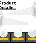 Close-up of white metal brackets for Six Pack White Slatwall Shelves With Hella Heavy Duty Metal Brackets 15.7 Inch Long By 6 Inch Deep Slatwall Organizer Set For Home Garage Durable Wooden Wall Shelves To Neatly Store Tools And Gear.