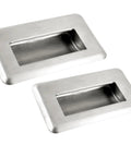 Hidden Recessed Pull Handle Set, Stainless Steel Square Flush Concealed Furniture Handles 2 Pack