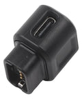 Close-up of USB-C To 4-Pin Charger Adapter For 12-Speed Electronic Derailleurs And Type-C Converter Cable, black, compact design
