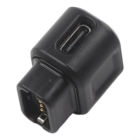 Close-up of USB-C To 4-Pin Charger Adapter For 12-Speed Electronic Derailleurs And Type-C Converter Cable, black, compact design