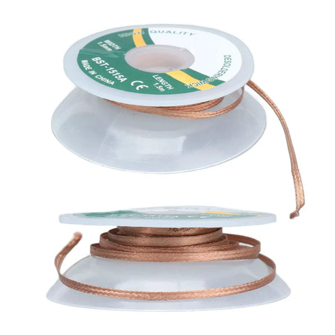 Pro Grade Alloy Copper Desoldering Braid For Electronics Repair And PCB Work, High Absorption Solder Wick, 1.5m x 1.5mm spool