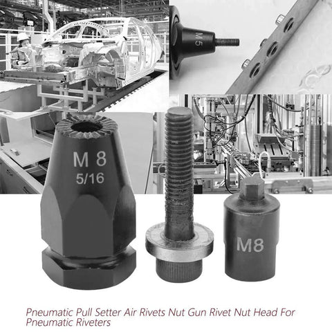 Heavy Duty Pneumatic Rivnut Head For M5 M6 M8 M10 Rivnut Tools Pull Setter Air Rivet Nut Head Replacement Part For Pneumatic Riveters