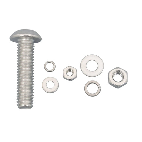 Beefy Stainless Steel Metric Bolts And Nuts Set M2 M3 M4 M5 With Flat Washers And Lock Washers, Precision Threaded Fasteners For Electronics, Machinery, And DIY Projects, High Hardness, Corrosion Resistant, Long Lasting. bolt, nuts, washers