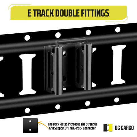 Beefy Heavy Duty Bolt On E Track Connector Set Pack Of 10 for Trucks Vans and Enclosed Trailers with Durable Steel Cargo Securement