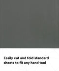 Wetordry Sandpaper Sheets 800 Plus Grit 9 In By 11 In Pack Of 50, showing flexible backing for contoured surfaces.