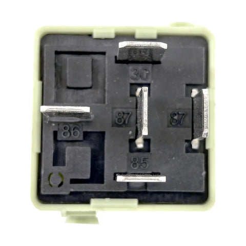 Bottom view of 12V 70A 5 Pin Automotive Relay Beefy Heavy Duty Power Relay General Purpose For Horn Wiper And Cooling System SPDT 2 Pack Replacement