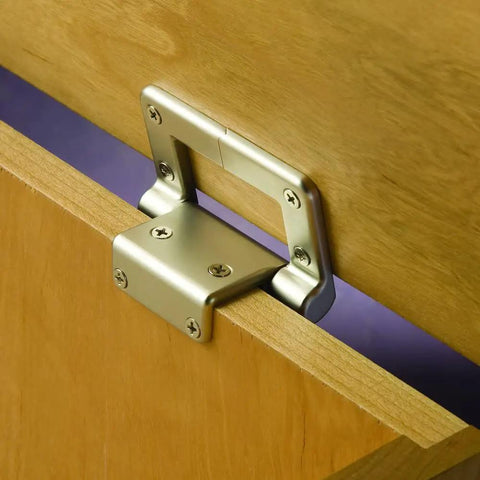 60 Inch-Pound Lid Stay Torsion Hinge With Satin Nickel Finish One Per Pack For Smooth Lid Opening Hold Open And Quiet Closing Like A Laptop Hinge Heavy Duty Cast Zinc installed on wooden chest lid