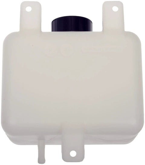 Front view of Universal Fluid Reservoir With Cap For Cars Trucks And SUVs Thick Wall Durable Plastic Coolant Tank for engine bay