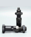 Premium Professional Grade Aluminum Spring Plunger With Fine Thread Lock Pin And Rugged Grip Knob For Industrial Machinery Indexing And Rock Solid Positioning Hardware, close-up view of plunger components.