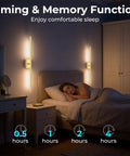 Keep Your Home Lit Tonight With These Rechargeable Wall Sconces Set Of Two packed with solid 10000mAh battery illuminating a bedroom.