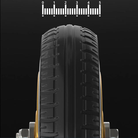 Close-up of Heavy Duty Swivel Caster Wheels 3 Inch Rubber showing tread and size, ideal for rolling trolleys and garage gear.