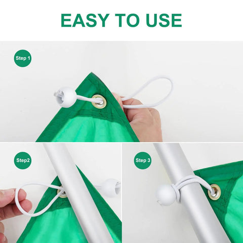 Steps to use Heavy Duty Ball Bungee Cords 50 Pack, Workhorse 6 Inch White Ball Tarp Tie Down For Shelter Camping Cargo