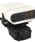 Kick Serious Heat On The Go With This Compact Battery Operated Car Heater featuring a sleek design and 360 swivel head for easy use.