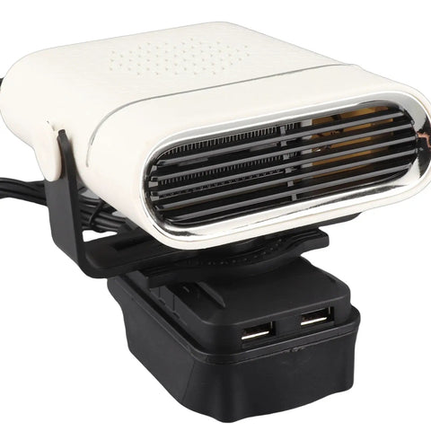 Kick Serious Heat On The Go With This Compact Battery Operated Car Heater featuring a sleek design and 360 swivel head for easy use.