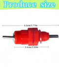 Red poly plastic nipple from the 20 Pack Automatic Poultry Water Dispenser With Slick Stainless Steel Nipple Drinkers  size 4.5cm.