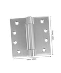 Heavy Duty Adjustable Self Closing Stainless Steel Door Hinges for High Humidity Environments, shown flat with hole placements