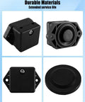 60 PSI Pressure Switch Assembly for 12V Diaphragm Pumps shown with durable black casing from various angles