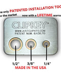 Just Clips Snap Ring Tool Kit With Clips And O Rings Snap Ring Pliers And Pro Grade Patented ClipKey showing different ring sizes