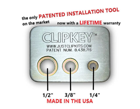 ClipKey installation tool for five set retainer clips and o rings kit fits major impact wrenches snap ring brands.