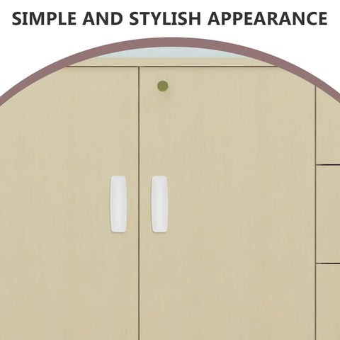 Top Grade No Hassle Self Adhesive Cabinet Handles Pair White Pp Drawer Knobs on a modern cabinet door.