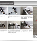 Lifting rod installation instructions for Heavy Duty All Copper Concealed Shower Set With Top Shelf Spray Wall Mounted Two Function Bath Tub System.