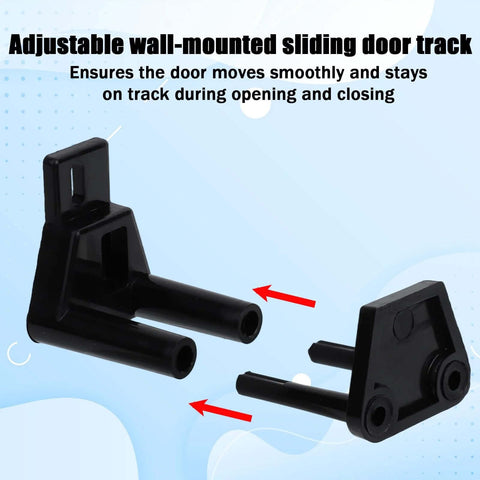 Two Pack Sliding Barn Door Floor Guides For Bottom Track Adjustable Roller With Screws And Expansion Tubes