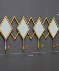 Heavy Duty Wall Mount Coat Hooks Built Tough For The Daily Grind Rustproof And Scratch Resistant Wall Rack with diamond mirrors.