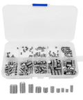 200 Pcs Stainless Steel Screw Set M3 M8 Flat Grub Screws 304 Alloy Fasteners For Doors Shop Smooth Threads Perfect Diy And Pro Techs Loving Solid Work Done Right With Heavy Duty Gear To Crush It Hard kit in organizer case