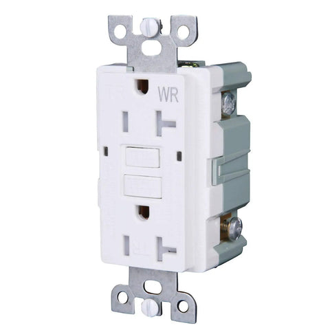 10 Pack 20 Amp 125V GFCI Duplex Outlet With Self Test, Tamper Resistant And Weather Resistant, UL Listed, Dual LED Status Lights, End Of Life Alarm, Indoor Outdoor Use, White
