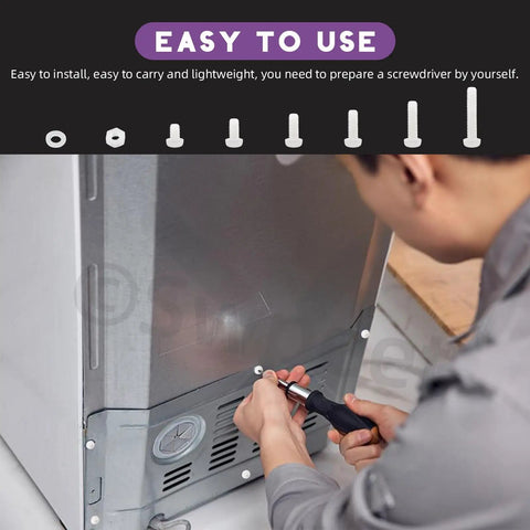A person using Real Deal Heavy Duty M4 Nylon Pan Head Screws With Hex Nuts And Flat Gasket Washers Assortment Kit 360 Piece set to fix equipment.