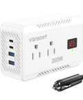 Reliable Car Power Inverter Dc Twelve To One Ten Converter With Pd Fast Charge Usb C Ports Dual Ac Outlets for easy charging.