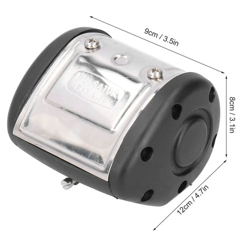Two Outlet Milking Pulsator For Cow And Goat Milking Machines with durable plastic housing, dimensions visible