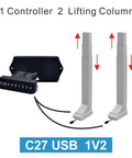 Reliable Heavy Duty Linear Actuator Motor For Tv Lifts And Motorized Table Legs Delivering Smooth Electric Lifting Action with controller and lifting columns.
